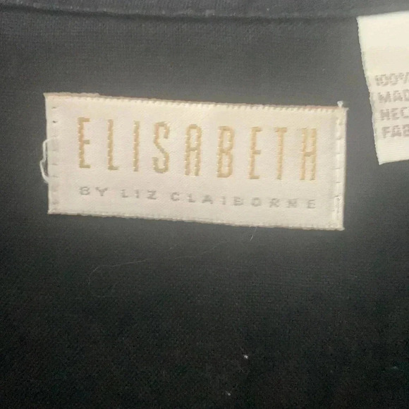 Elisabeth by Liz Claiborne Black Linen Shacket with pockets size 1 (L-XL) - Picture 2 of 7